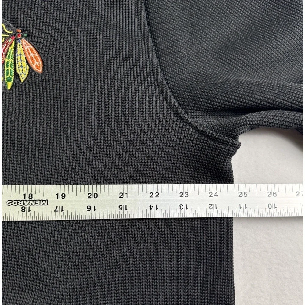 Chicago Blackhawks NHL Official Full Zip Hockey Waffle Knit Jacket Size XL